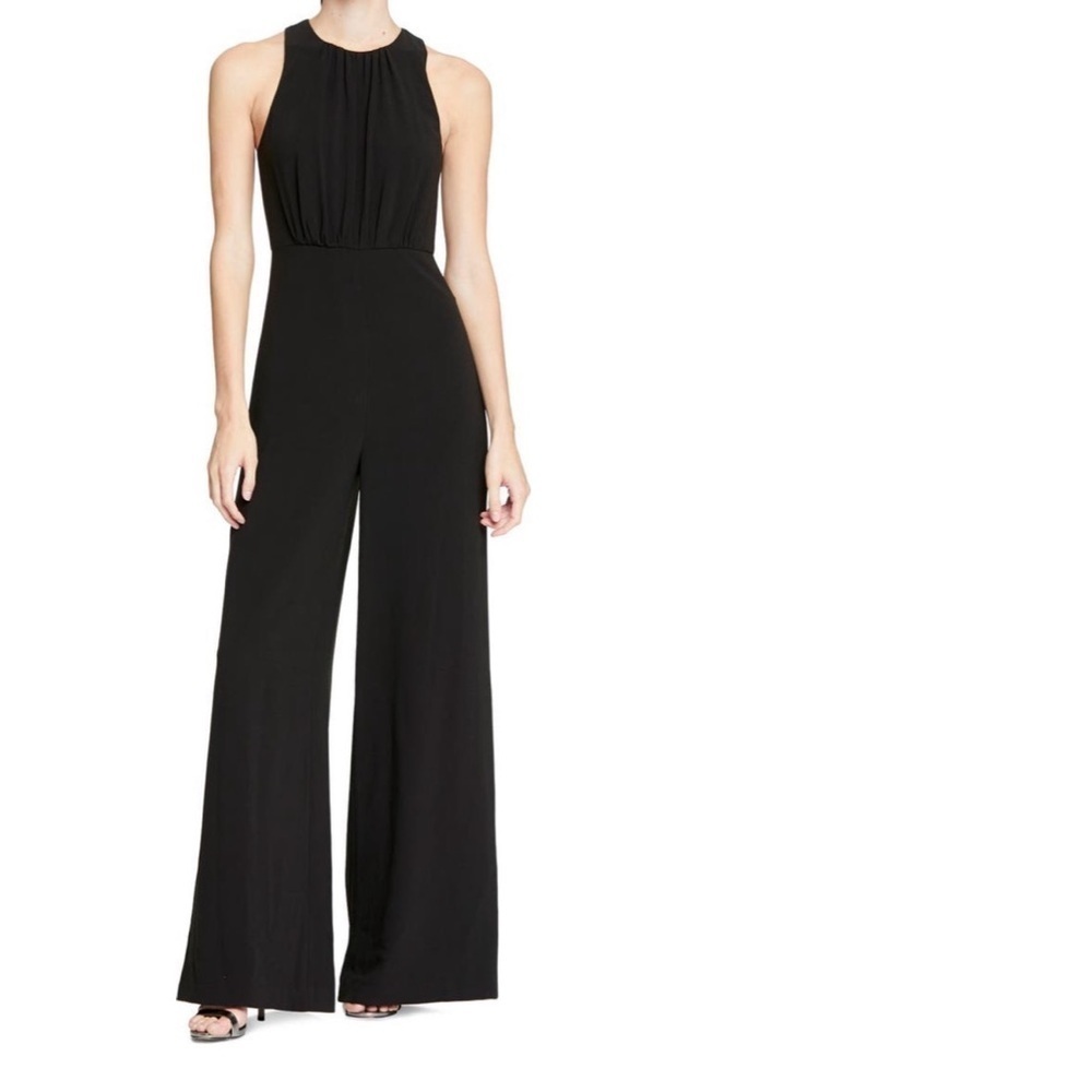Halston Heritage Black Wide Leg Jumpsuit